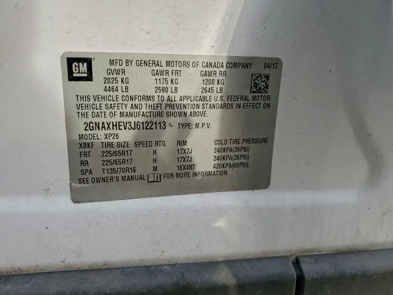 2018 CHEVROLET EQUINOX LS  