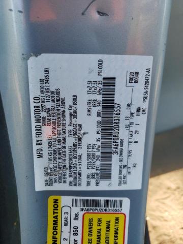 2013 FORD FUSION SE PHEV