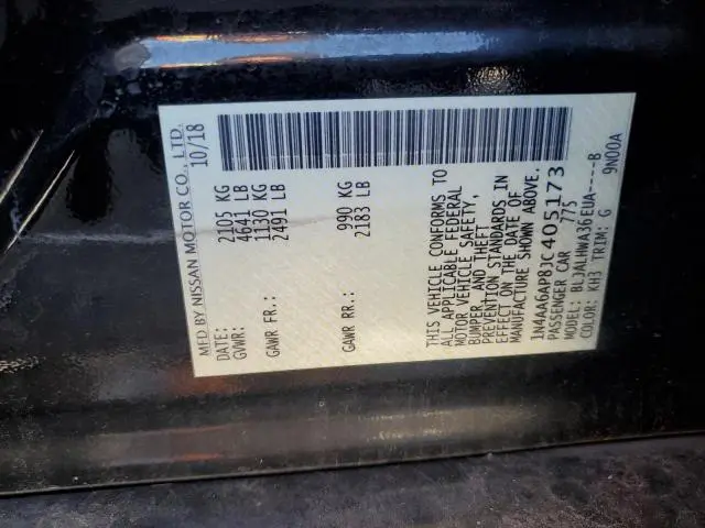 2018 NISSAN MAXIMA 3.5S  