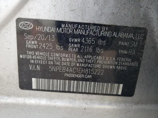 2014 HYUNDAI SONATA GLS  