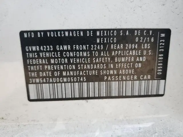 2016 VOLKSWAGEN GTI S/SE  