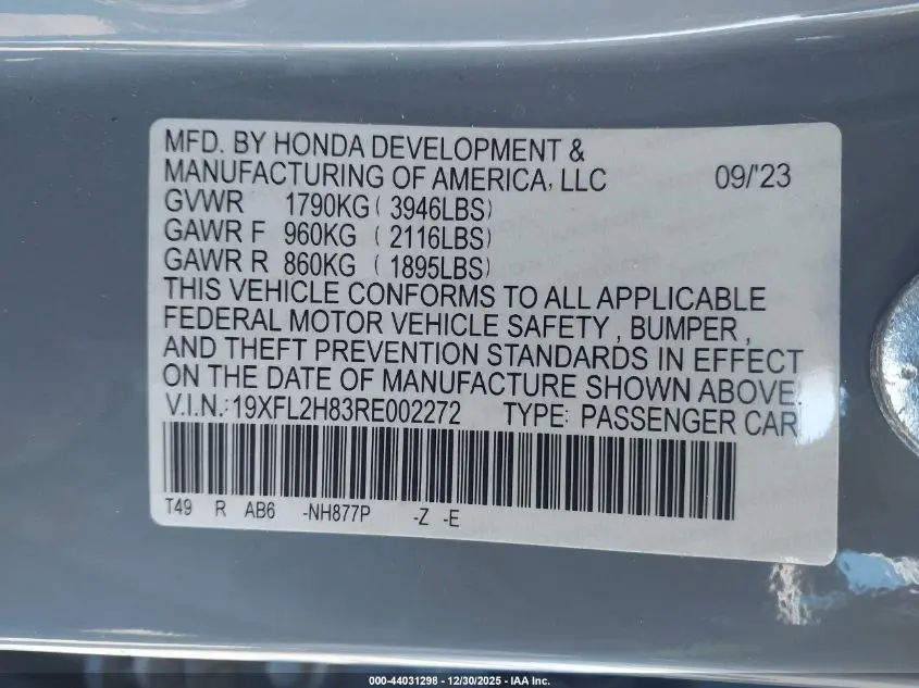 2024 HONDA CIVIC SPORT