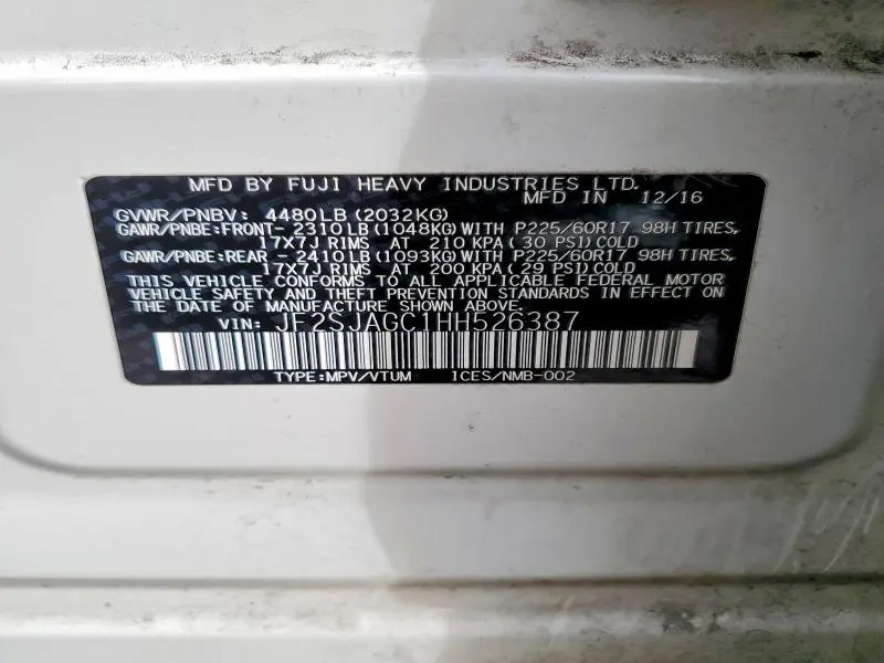 2017 SUBARU FORESTER 2.5I PREMIUM  