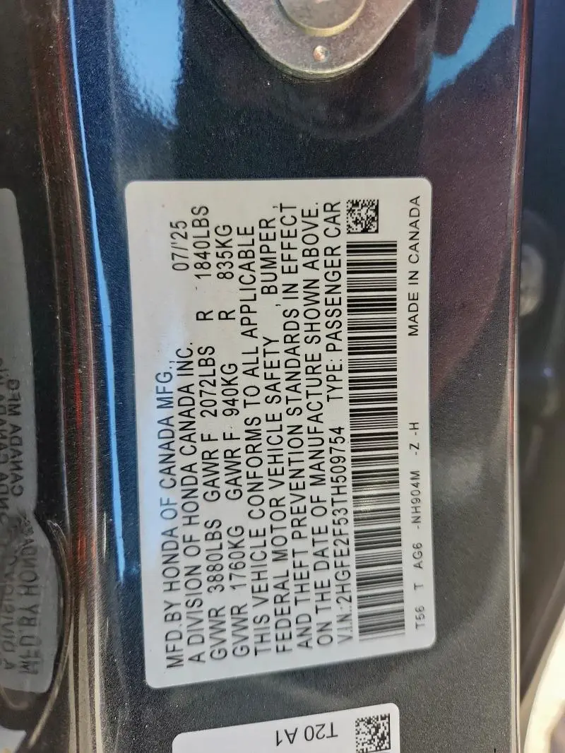 2026 HONDA CIVIC SPORT  