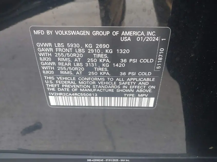 2024 VOLKSWAGEN ATLAS 2.0T SE W/TECHNOLOGY