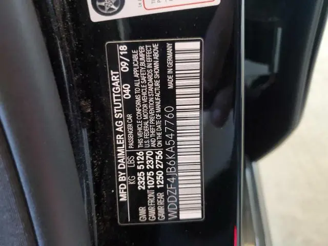 2019 MERCEDES-BENZ E 300  