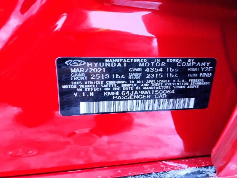 2021 HYUNDAI SONATA SEL  