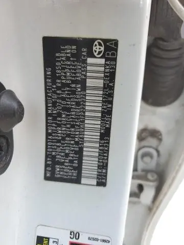 2015 TOYOTA COROLLA L  