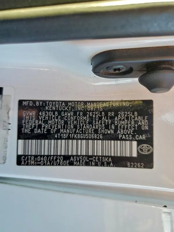 2016 TOYOTA CAMRY LE  