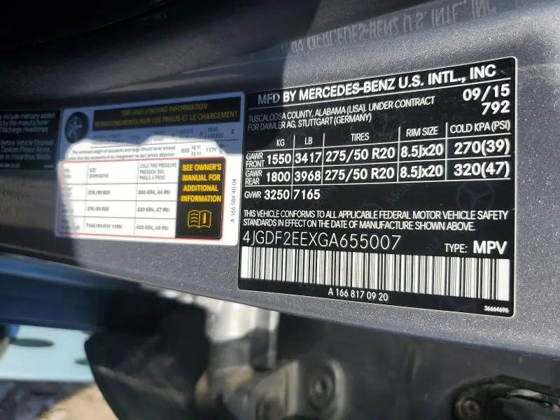 2016 MERCEDES-BENZ GL 350 BLUETEC  