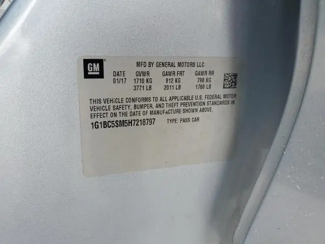 2017 CHEVROLET CRUZE LS  