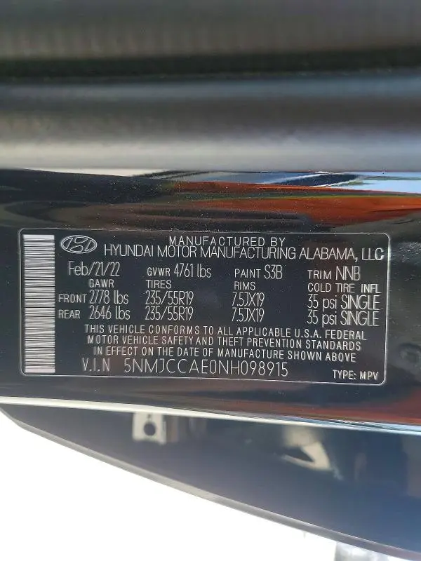 2022 HYUNDAI TUCSON SEL  