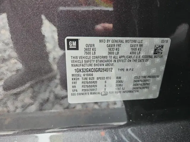 2016 GMC YUKON XL K1500 SLT  