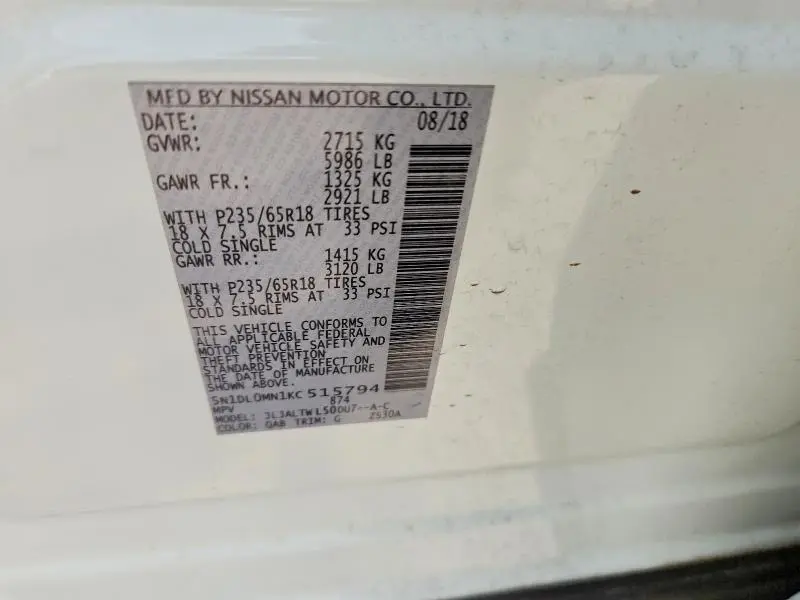 2019 INFINITI QX60 LUXE  