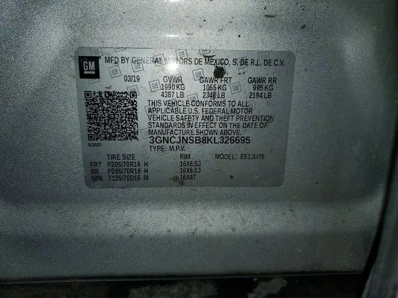 2019 CHEVROLET TRAX LS  