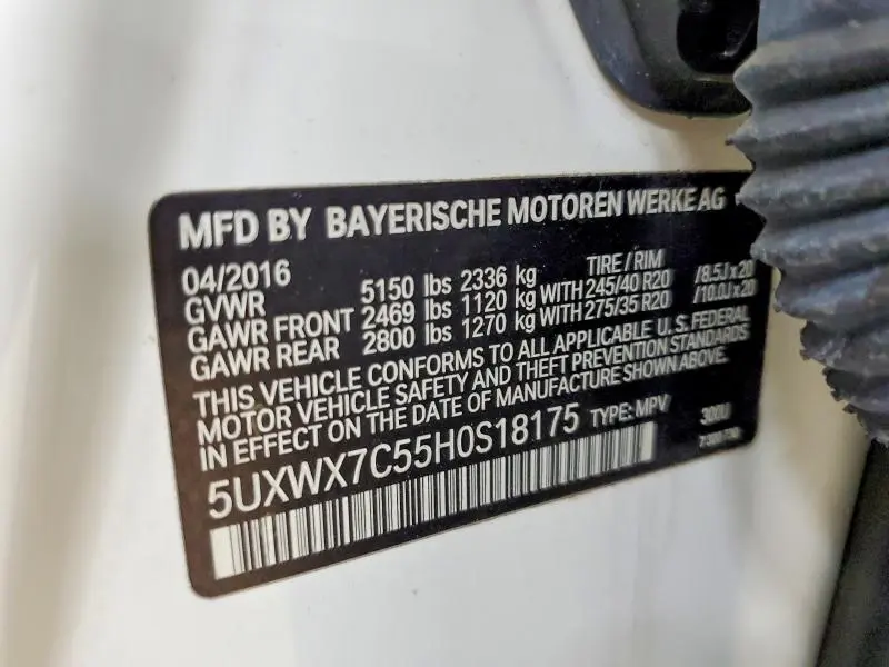 2017 BMW X3 XDRIVE35I  