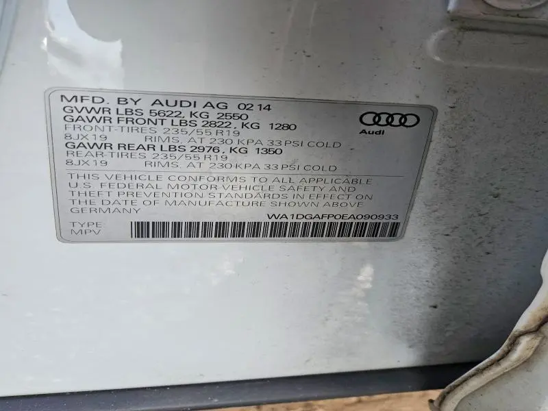 2014 AUDI Q5 PREMIUM PLUS  