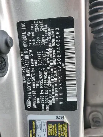 2014 KIA SORENTO LX  