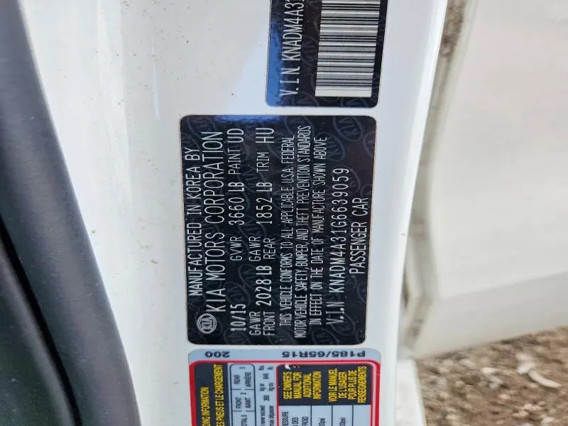 2016 KIA RIO LX  