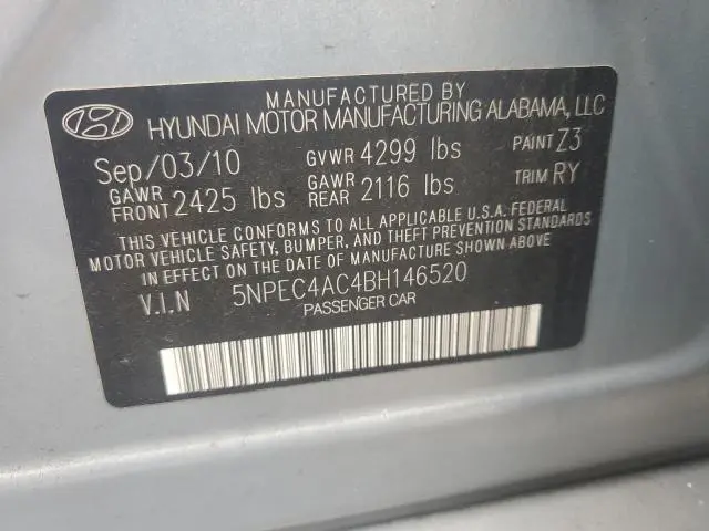 2011 HYUNDAI SONATA SE  