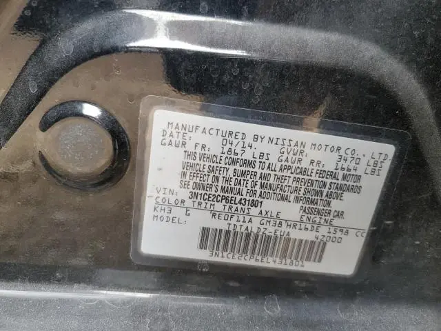 2014 NISSAN VERSA NOTE S  