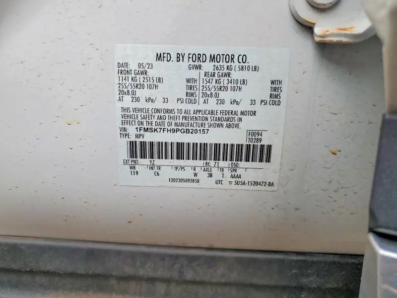 2023 FORD EXPLORER LIMITED  