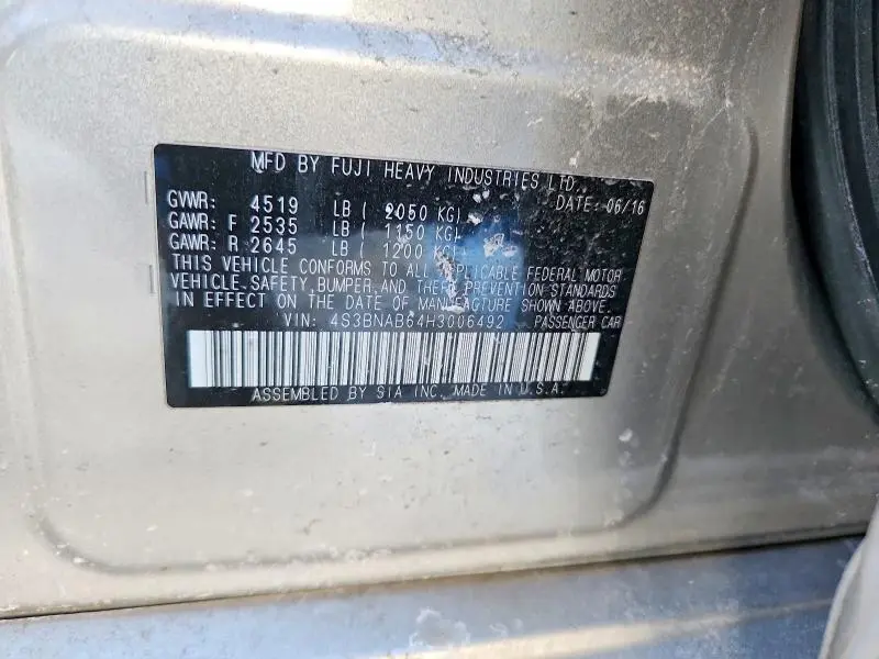 2017 SUBARU LEGACY 2.5I  