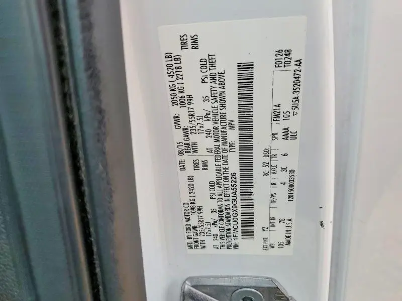 2016 FORD ESCAPE SE  