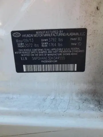 2013 HYUNDAI ELANTRA GLS  