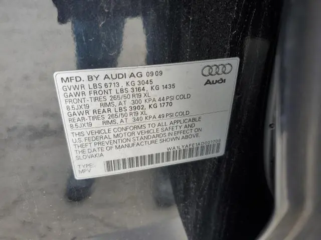 2010 AUDI Q7 PREMIUM PLUS  