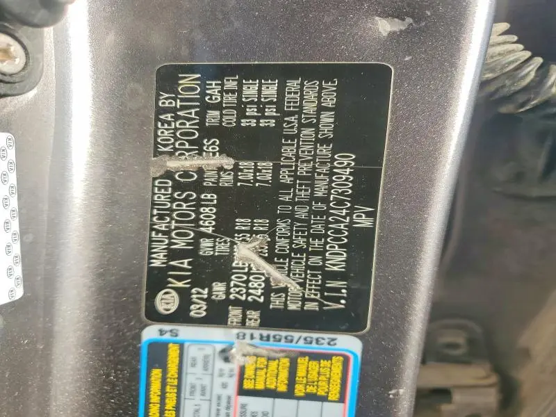 2012 KIA SPORTAGE EX  