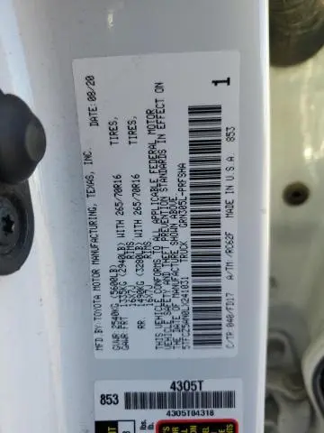 2020 TOYOTA TACOMA DOUBLE CAB  