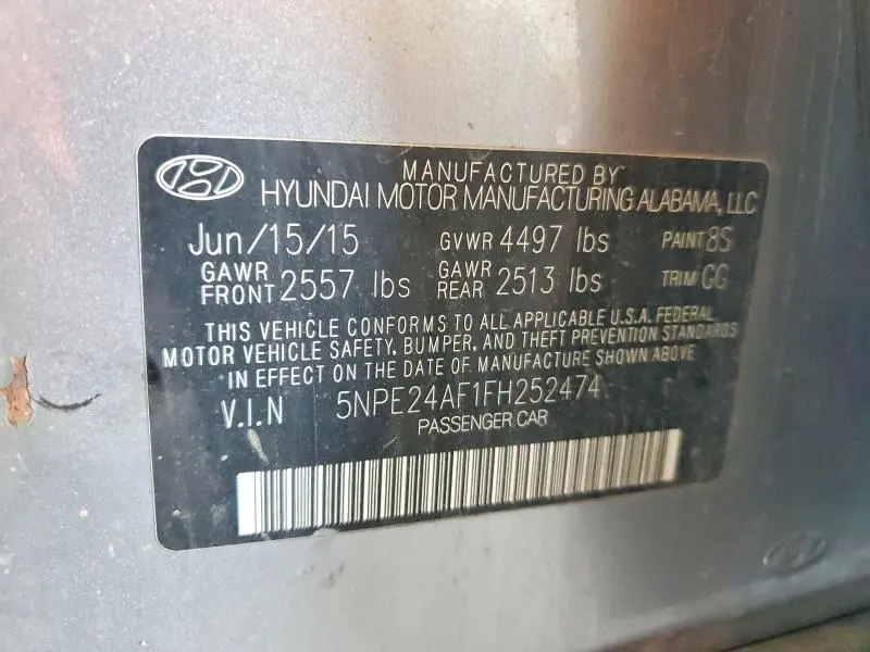 2015 HYUNDAI SONATA SE  