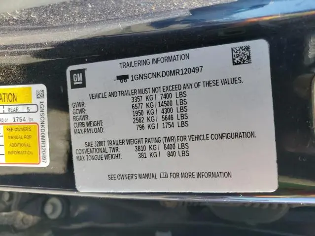 2021 CHEVROLET TAHOE C1500 LT  