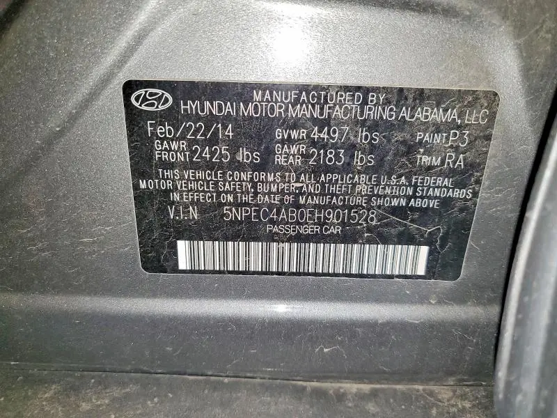 2014 HYUNDAI SONATA SE 2.0T  