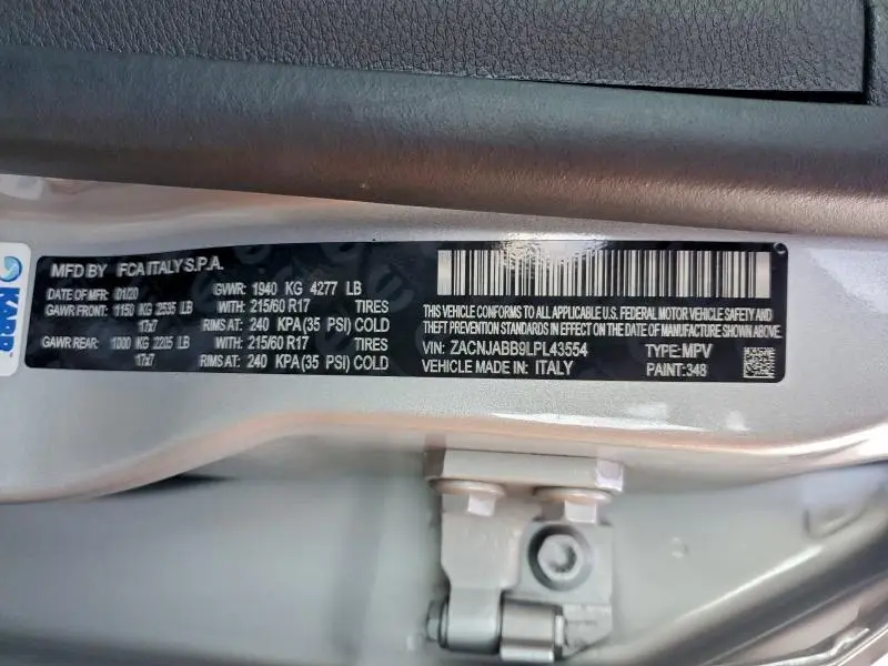 2020 JEEP RENEGADE LATITUDE  