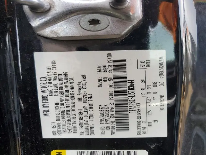 2018 FORD MUSTANG GT  