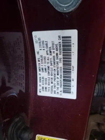 2013 HONDA ACCORD LX  