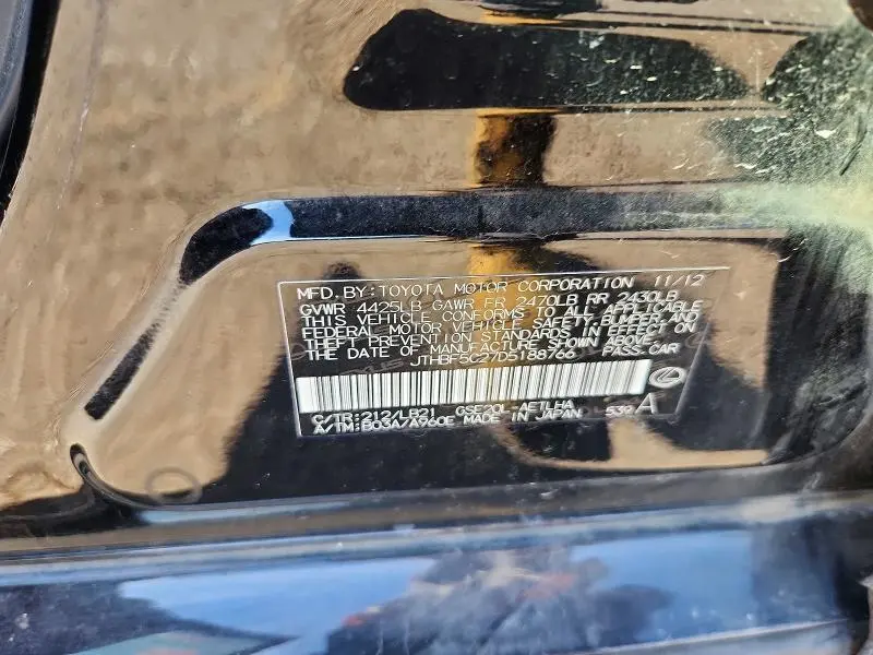 2013 LEXUS IS 250 BASE  