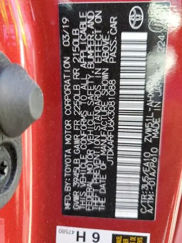 2019 TOYOTA PRIUS   
