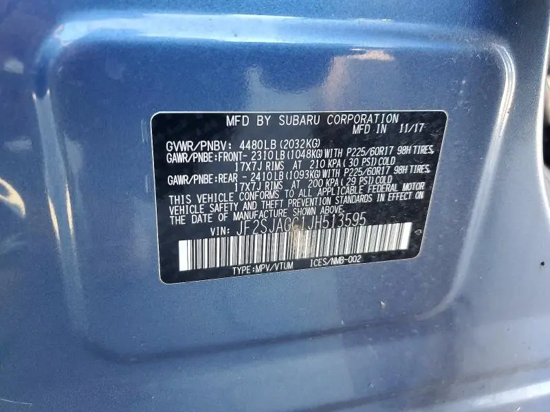 2018 SUBARU FORESTER 2.5I PREMIUM  