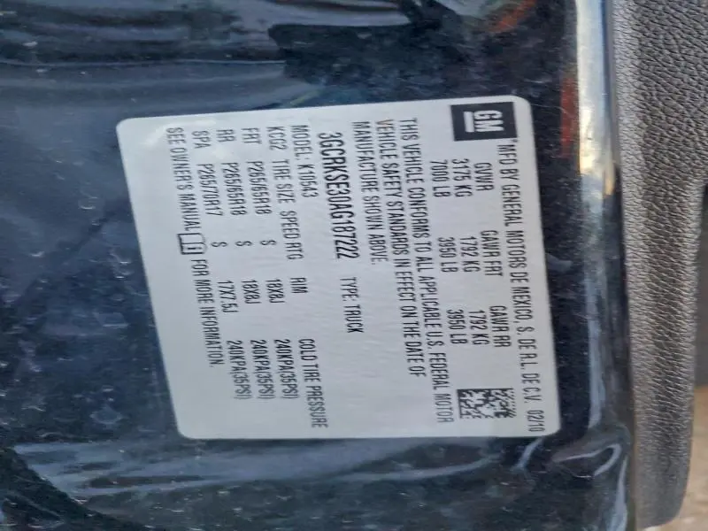 2010 CHEVROLET SILVERADO K1500 LT  