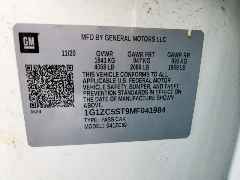 2021 CHEVROLET MALIBU LS  
