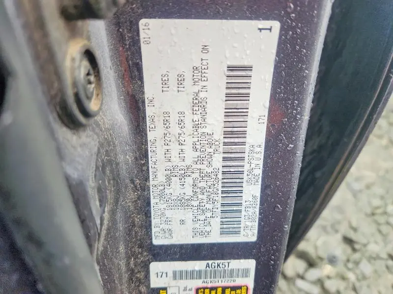 2016 TOYOTA TUNDRA SR5  