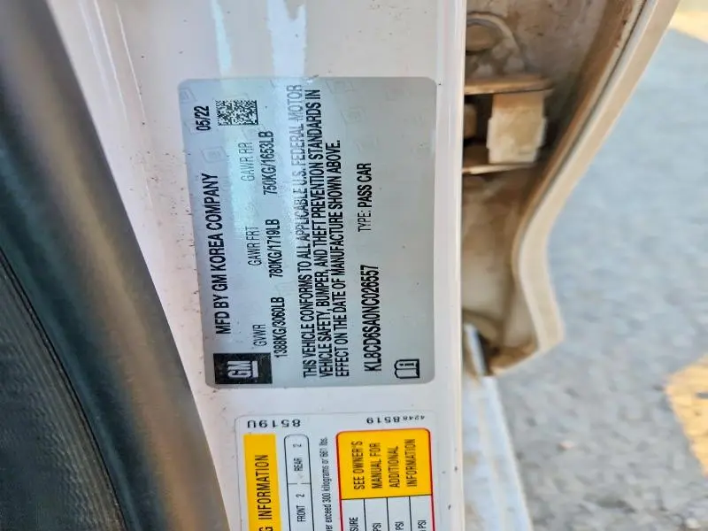 2022 CHEVROLET SPARK 1LT  