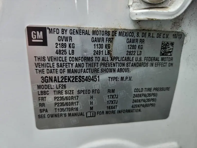 2014 CHEVROLET CAPTIVA LS  