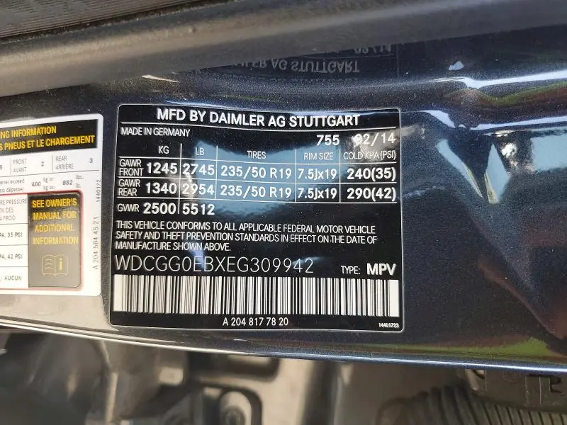 2014 MERCEDES-BENZ GLK 250 BLUETEC  