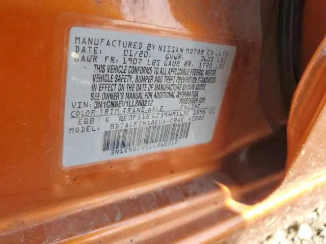 2020 NISSAN VERSA SV  