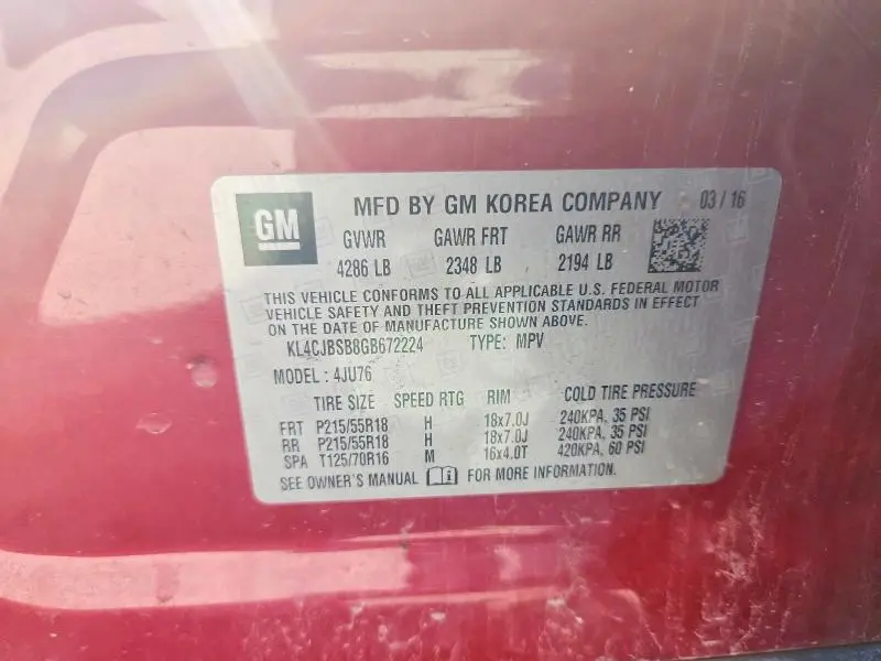 2016 BUICK ENCORE CONVENIENCE  