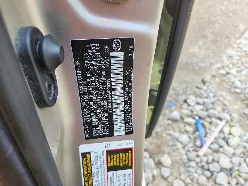 2016 TOYOTA AVALON TOURING  